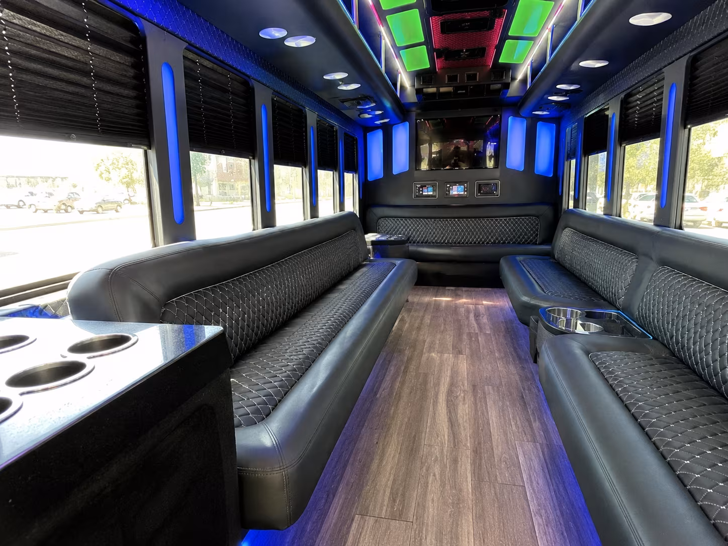 cherry hill 15 passenger party bus inside