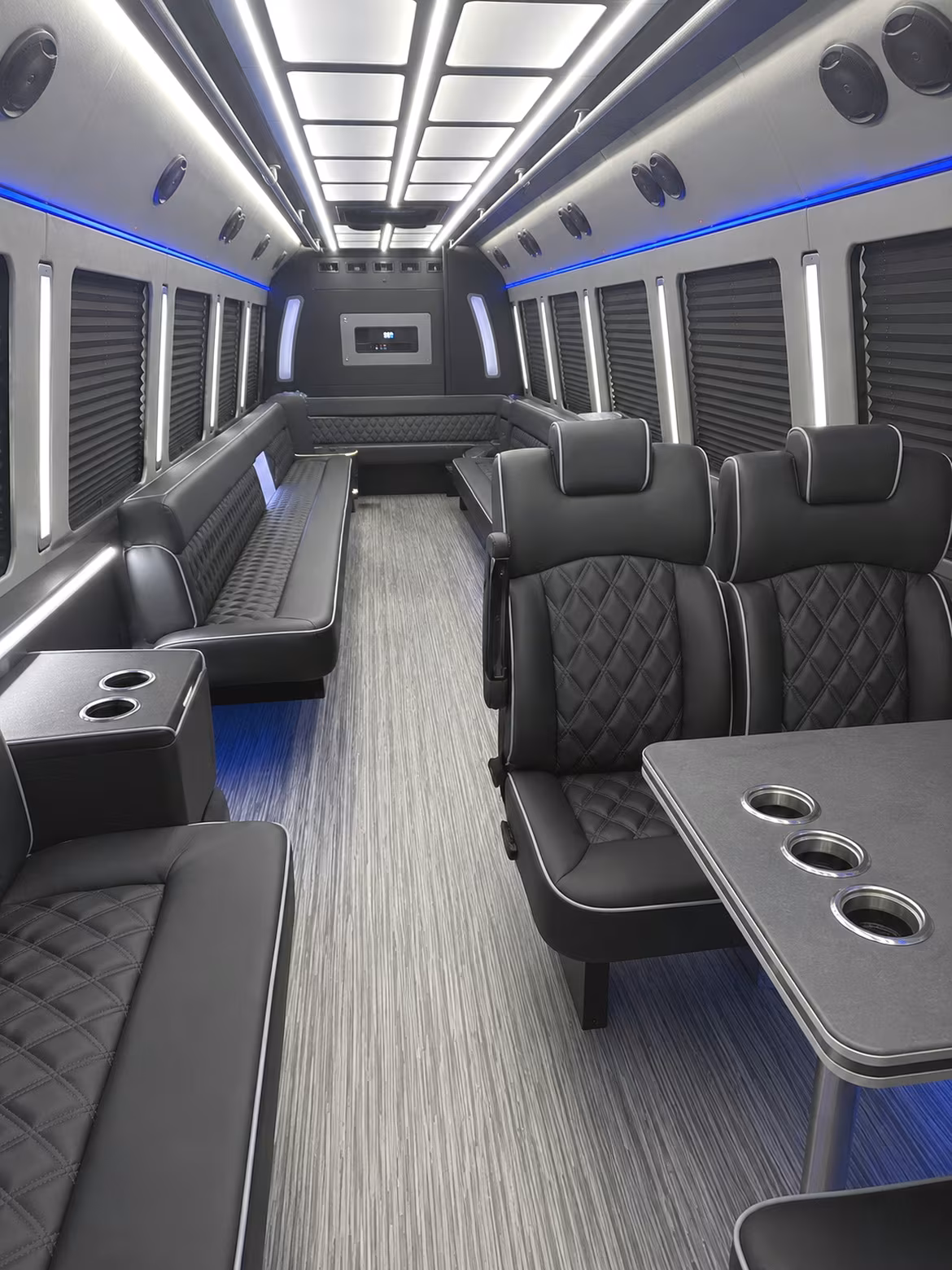 cherry hill 25 passenger party bus inside