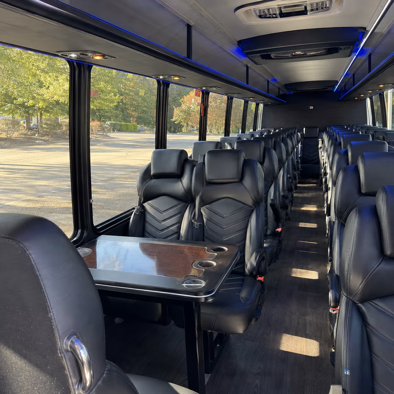 cherry hill 28 passenger minibus inside