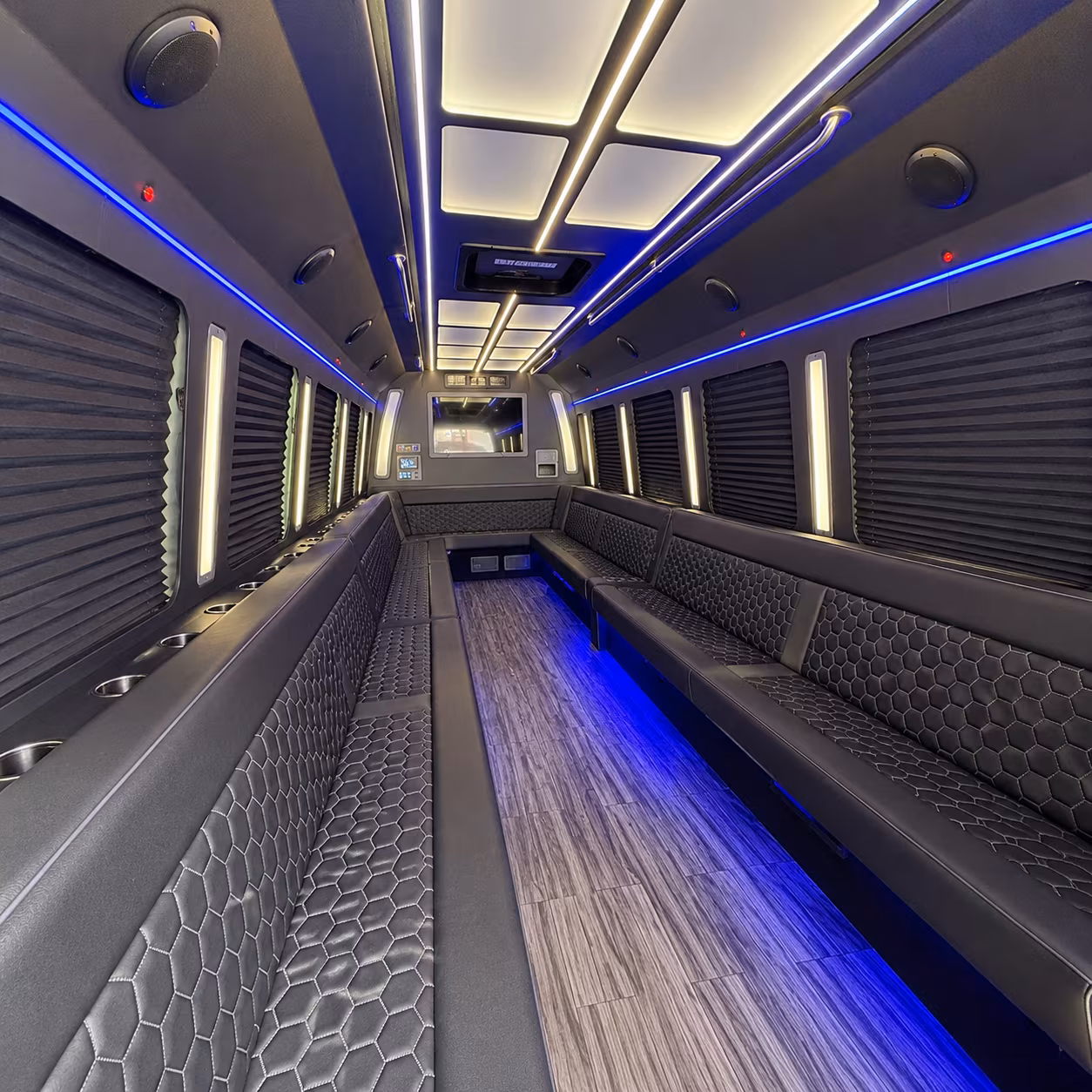 cherry hill 30 passenger party bus interior
