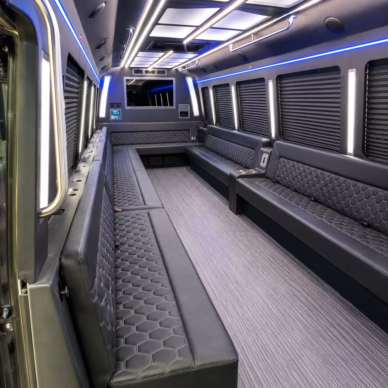 cherry hill 40 passenger party bus interior