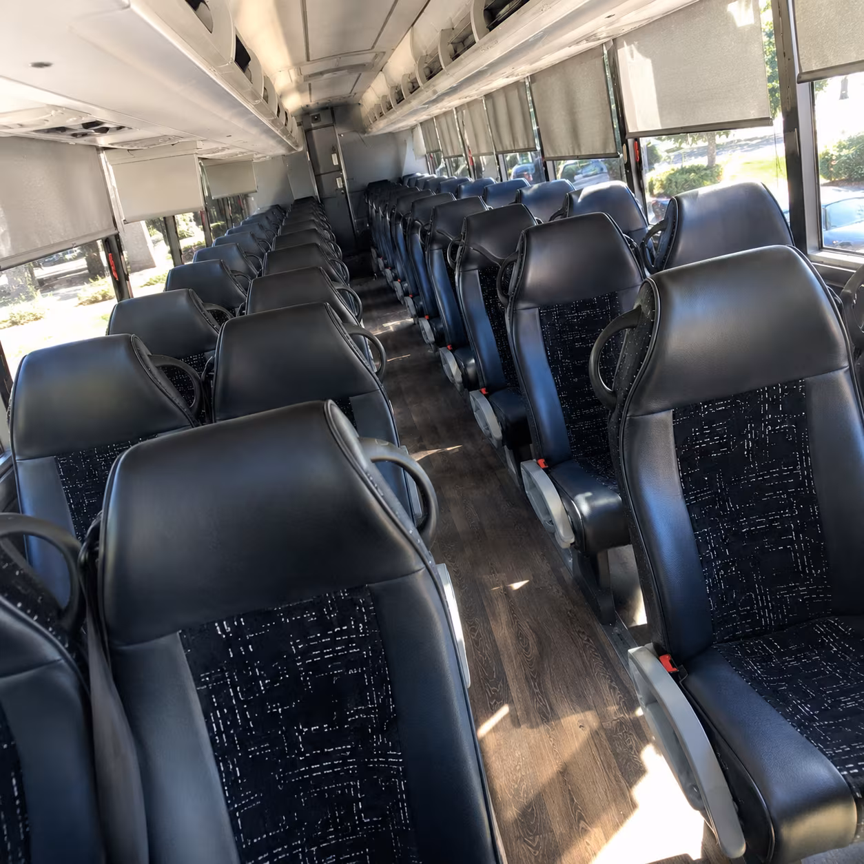 cherry hill 56 passenger charter bus inside
