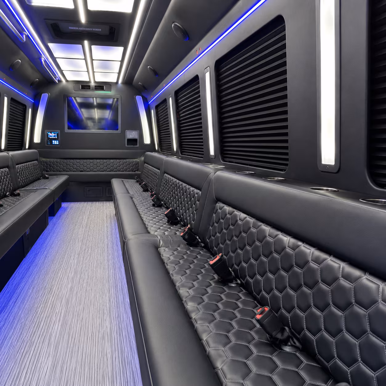 cherry hill party bus interior