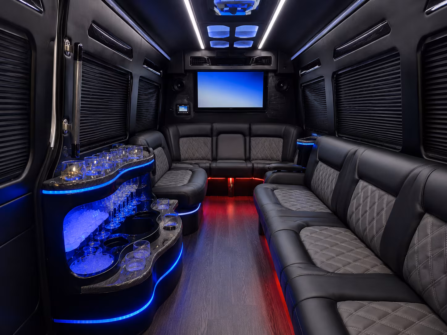 sprinter vans and minibuses for the bridal party in cherry hill